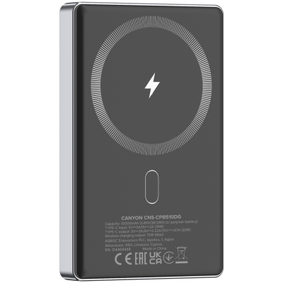 Canyon PB‑510 – powerbank 10000 mAh z szybkim ładowaniem Beżowy