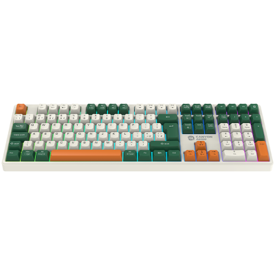 Canyon Shadder GKW‑11 – bezprzewodowa klawiatura mechaniczna RGB White