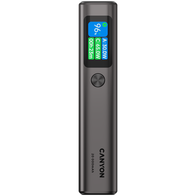 CANYON Powerbank OnPower 230 TFT 20000 mAh PD130W Grafitowy