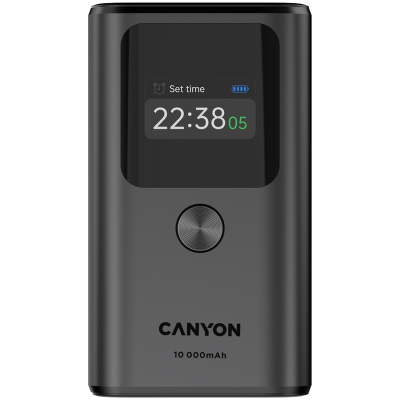 Canyon OnPower 130 – powerbank 10 000 mAh, 30 W, Dark Grey (CNS‑CPB130DG)