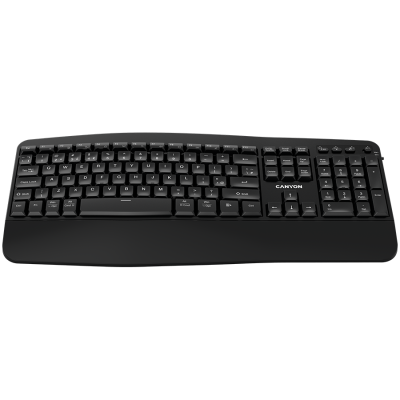 CANYON Klawiatura HKB-W6 Bezprzewodowa Ergonomia Czarna