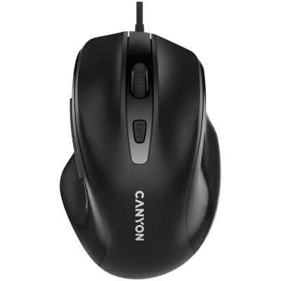 Canyon M‑6 – przewodowa mysz optyczna USB, 3 przyciski (czarna)
