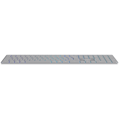 CANYON Klawiatura HKB-W11 UK/US RGB Dwa Tryby Bezprzewodowa Szara