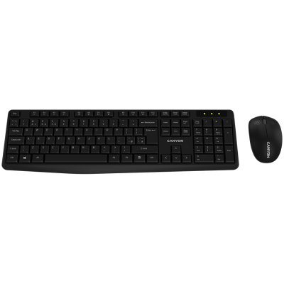 CANYON Zestaw  klawiatura i mysz SET-W01 Bezprzewodowy Czarny