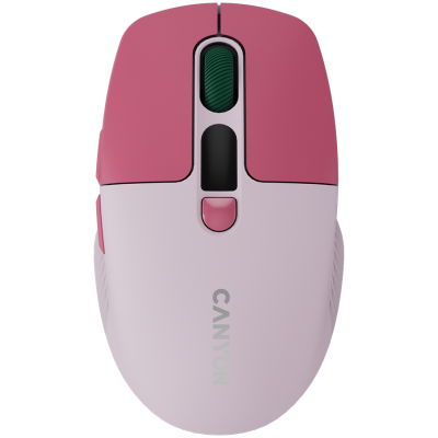 CANYON Mysz bezprzewodowa MW-26 LCD Cicha Dwa Tryby Różowa