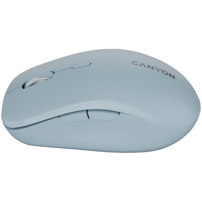 Canyon MW‑12 – mysz bezprzewodowa Dual‑Band 2.4 GHz + BT (niebieska)