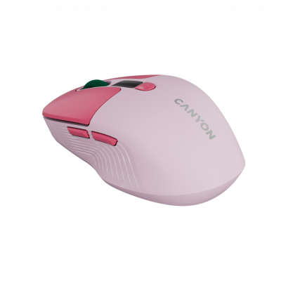 CANYON Mysz bezprzewodowa MW-26 LCD Cicha Dwa Tryby Różowa