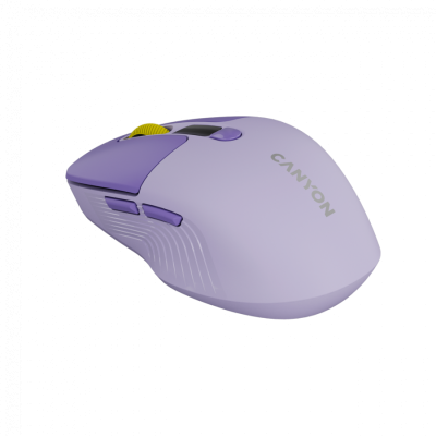 CANYON Mysz bezprzewodowa MW-26 LCD Cicha Dwa Tryby Fioletowa