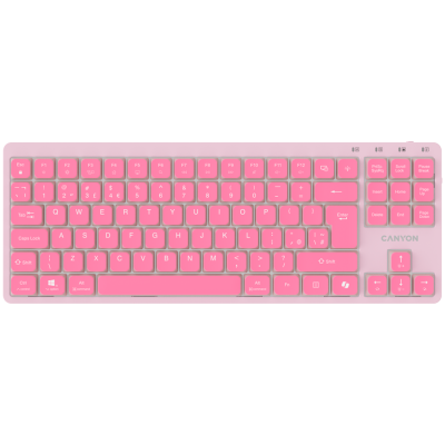 Canyon OnType 10 Low Profile – klawiatura przewodowa TKL (różowa, EN)