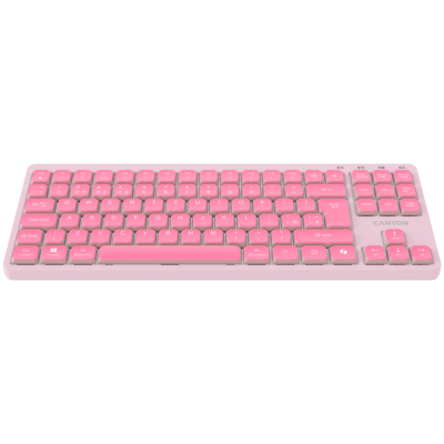 Canyon OnType 10 Low Profile – klawiatura przewodowa TKL (różowa, EN)