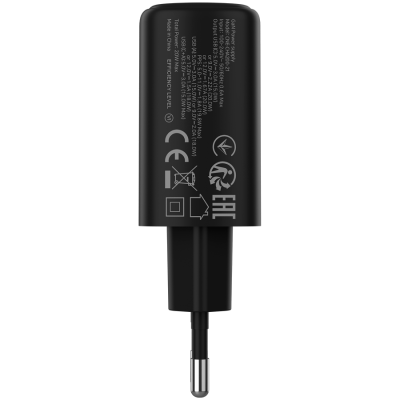Canyon OnCharge 200 – ładowarka sieciowa USB‑C PD + USB‑A QC 20 W (czarna)