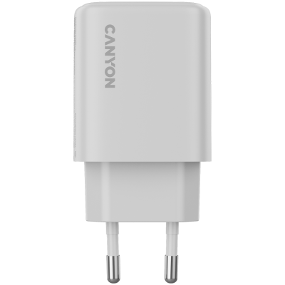 CANYON Ładowarka sieciowa OnCharge 250 25W 1xPD 1xQC EU Biała