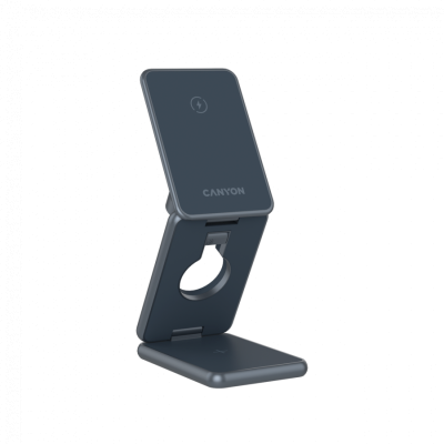 Canyon OnCharge 309 – składana ładowarka bezprzewodowa 3‑w‑1 15 W Metal
