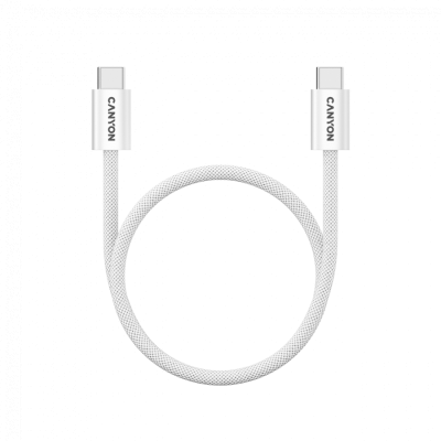 CANYON Kabel OnWire 60MG C-C 60W Magnes w oplocie 1m Biały