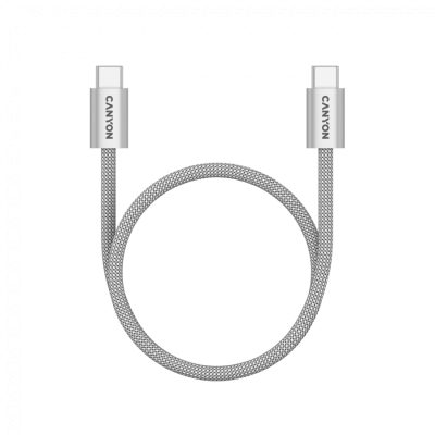 CANYON Kabel OnWire 60MG C-C 60W Magnes w oplocie 1m Szary