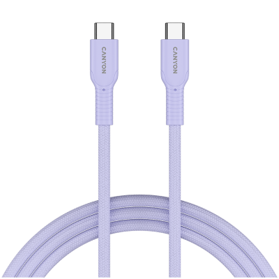 Canyon OnWire 60CL – kabel USB‑C do USB‑C 60 W, 1 m (fioletowy)