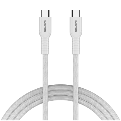 CANYON Kabel OnWire 60CL C-C 60W  w oplocie 1m Biały