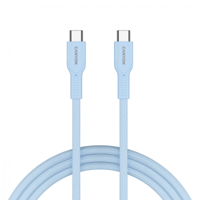 Canyon OnWire 60CL – kabel USB‑C do USB‑C 60 W, 1 m (jasnoniebieski)
