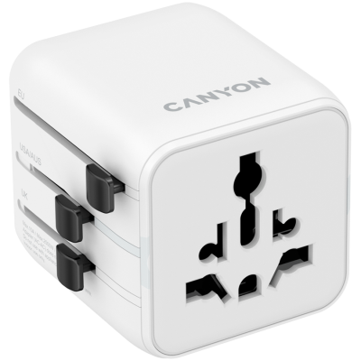 CANYON Adapter Podróżny OnTour One EU/UK/US/AUS Biały
