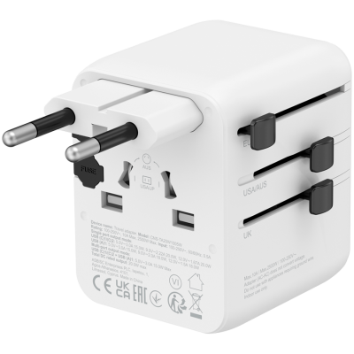 CANYON Adapter Podróżny OnTour 20W EU/UK/US/AUS Biały