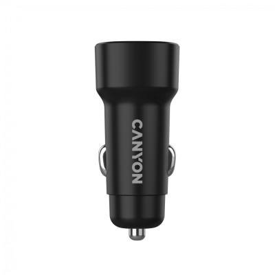 Canyon OnDrive 24 – ładowarka samochodowa 24 W, 2× USB‑A (czarna)