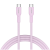 CANYON Kabel OnWire 60CL C-C 60W  w oplocie 1m Różowy
