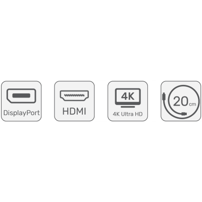 Unitek Y-6331 adapter miniDisplayPort-HDMI 4K