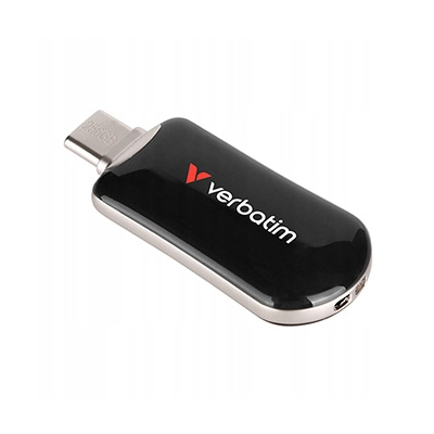 Verbatim USB flash disk, USB C, 256GB, Plectra, czarny, 30226, USB C
