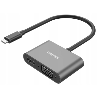 Unitek Adapter USB-C na HDMI 4K i VGA FullHD