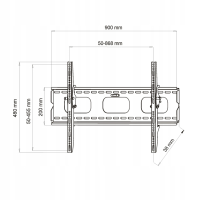 UCHWYT DO TV 42-70 100KG AR-11 ART reg. w pionie