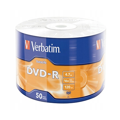Verbatim DVD-R 43791 4.7GB 16x wrap 50-pack 12cm do archiwizacji danych