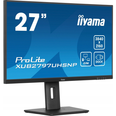 IIYAMA Monitor 27 cali XUB2797UHSNP-B1 4K IPS DP HDMI USB-C Pivot HAS