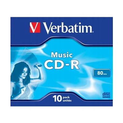 Verbatim CD-R Audio Music CD-R 10-pack,16x, 80min. 12cm jewel box