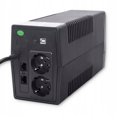 Qoltec Zasilacz awaryjny UPS 450VA 240W LCD USB RJ45