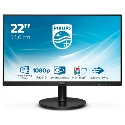 PHILIPS Monitor 21,5 cali 221V8 VA HDMI FHD  1920 x 1080 Sklep KOZIENICE RADOM