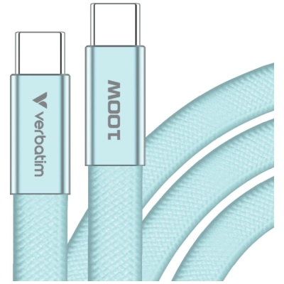Verbatim USB-C kabel SoftTouch USB C - USB C 100W 1.2m niebieski, box 30276