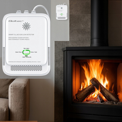 Czujnik gazu i czadu Qoltec CH4 CO LPG z Alarmem 85dB Certyfikowany SKLEP KOZIENICE RADOM