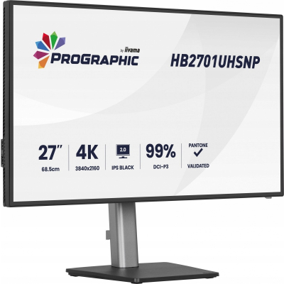 Monitor iiyama 27 cali ProGraphic HB2701UHSNP-B1 4K IPS BLACK 2.0 450cd