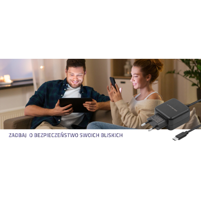 Qoltec Ładowarka sieciowa 12W 5V 2.4 USB typ C 50197