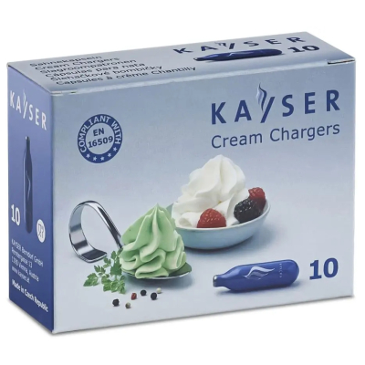 Naboje N2O do syfonu do bitej śmietany 7,5g Kayser 10 szt/Opk