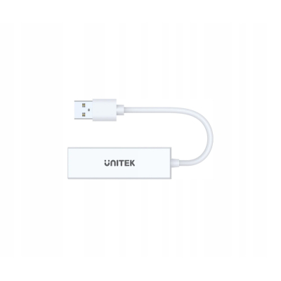 Unitek U1325A adapter USB-A>RJ45 Ethernet biały
