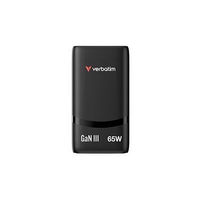 Verbatim FoldNGo Ładowarka sieciowa GaN 2 USB-C, 65W, wtyczka EU 32354