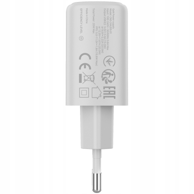 Canyon OnCharge 200 ładowarka sieciowa USB C PD 20 W (biała)