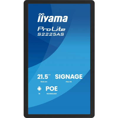 Monitor iiyama 21.5 cala ProLite S2225AS-B1 IPS FHD RJ45 USB-C iiSignage