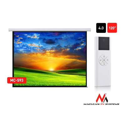 Maclean Ekran projekcyjny elektryczny ściana sufit 120