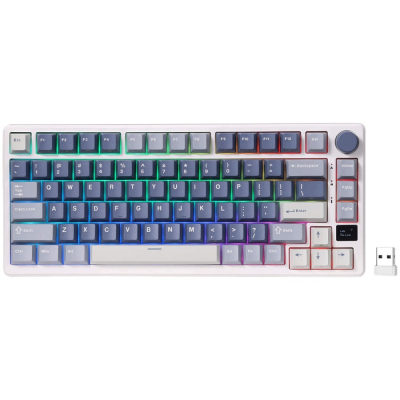 ROYAL KLUDGE RK-M75 Ocean Blue Gaming Keyboard Cream switch