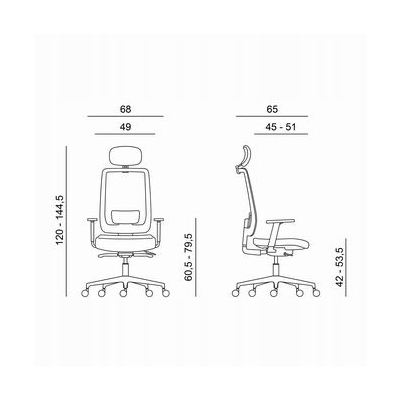 Powerton ERGO LUCIE Ergonomiczny fotel biurowy, Czerwony