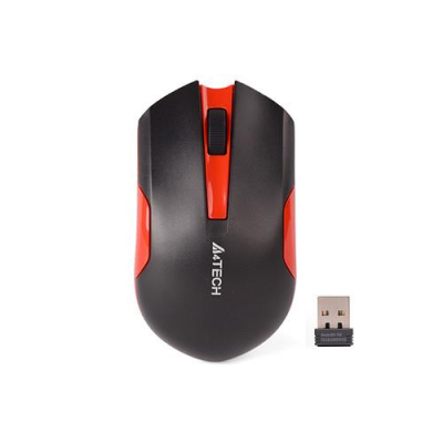 A4Tech Mysz bezprzewodowa G3-200N-1 Black+Red sensor optyczny A4TMYS46038