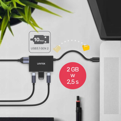 Unitek Hub USB-C 10Gbps 2xUSB-A 2xUSB-C H1302A