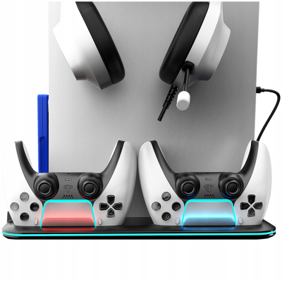 CANYON Podstawka chłodząca CS51 RGB PS5 Slim DE Ładowanie Czarna